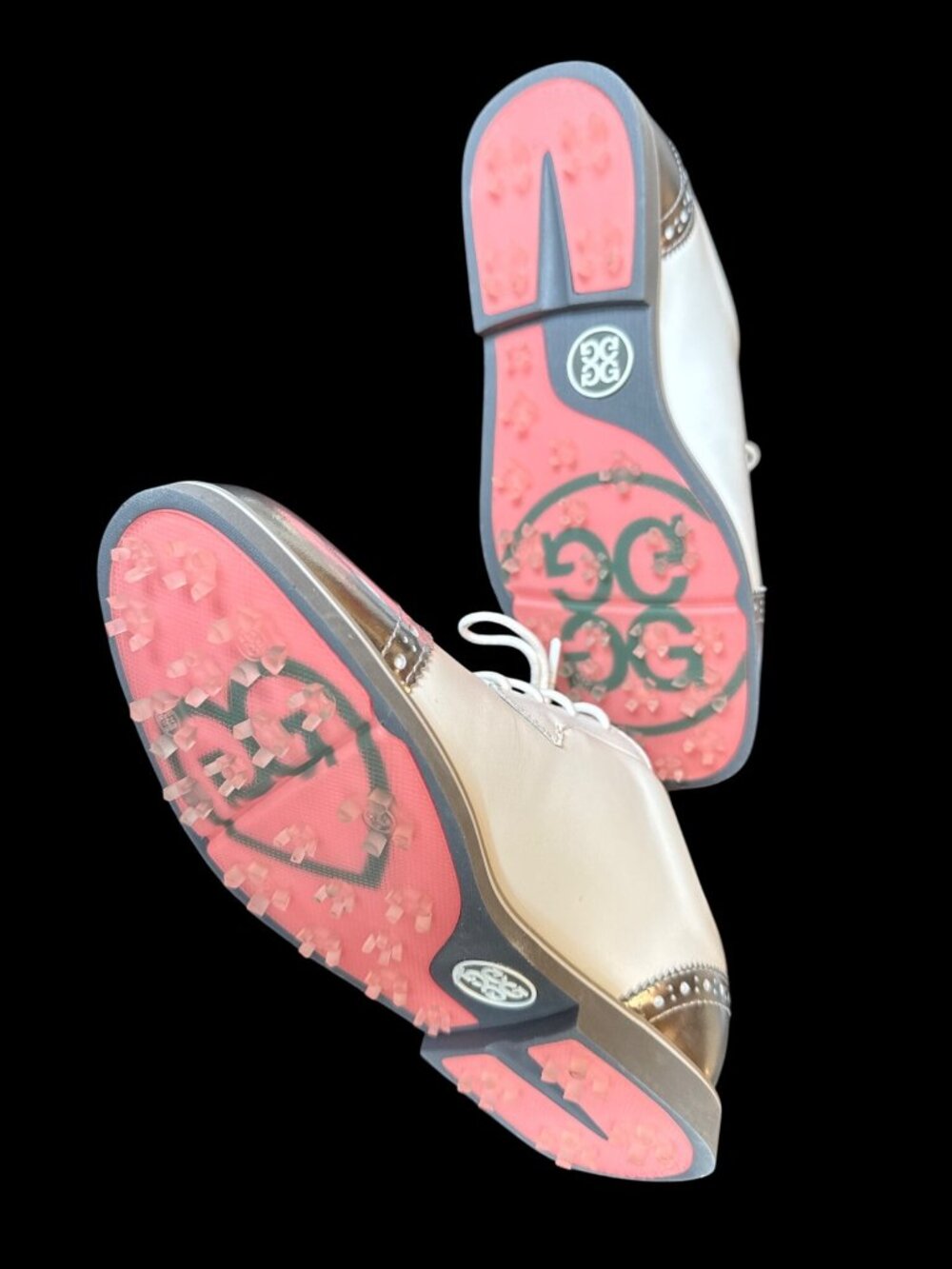 G/Fore Cap Toe Gallivanter Women's Golf Shoes Size 7 US 38 EUR White Silver New - Picture 4 of 7